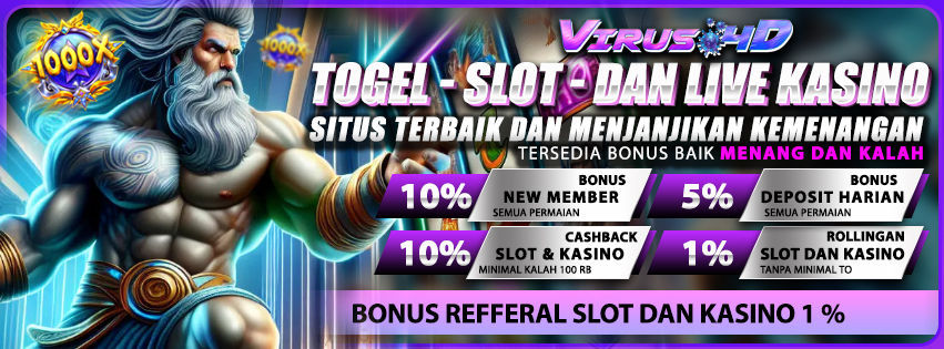 Togel Online Virus4D: Menyediakan Bonus Banyak dan Bonus Tanpa Deposit Setiap Harinya Khusus untuk 1000 Pemain Baru di Indonesia